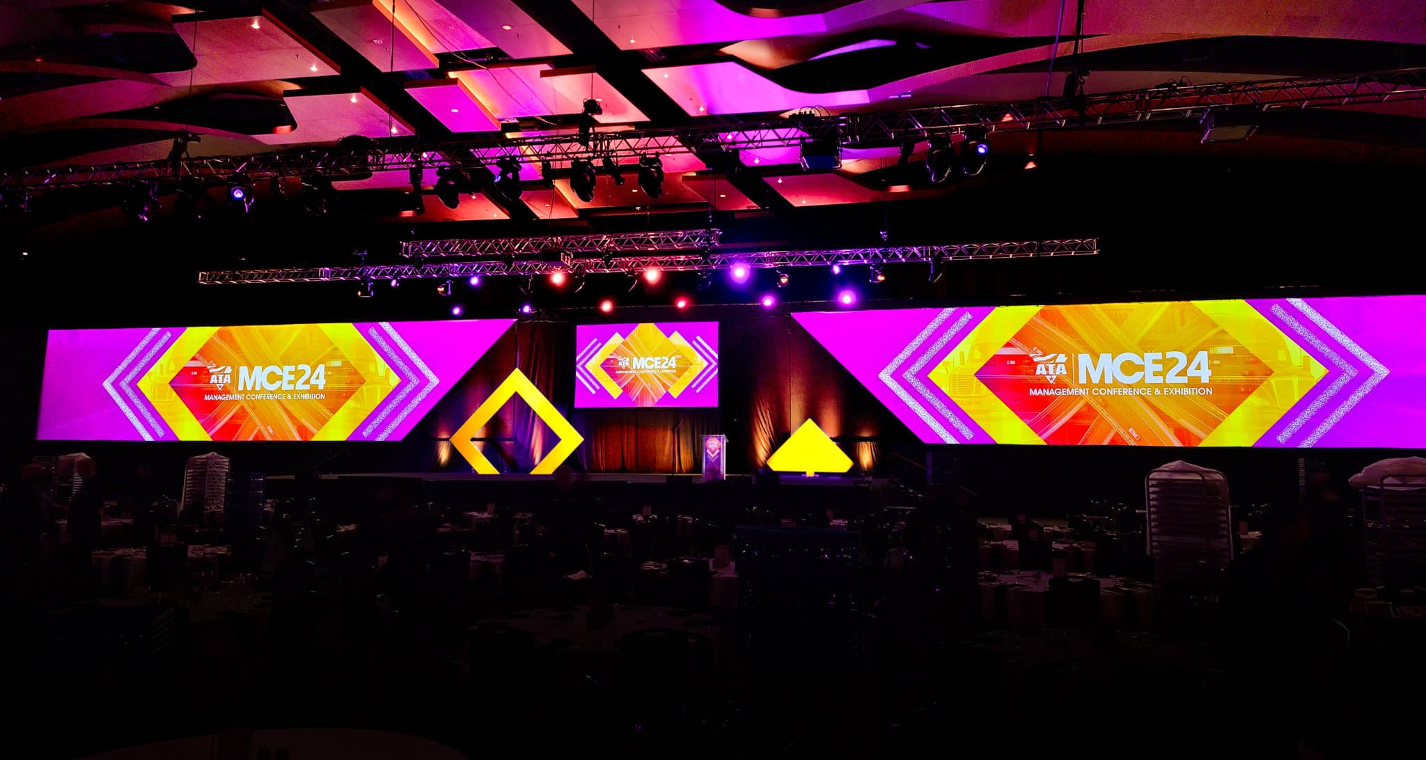 American Trucking Associations MCE24 stage and lighting